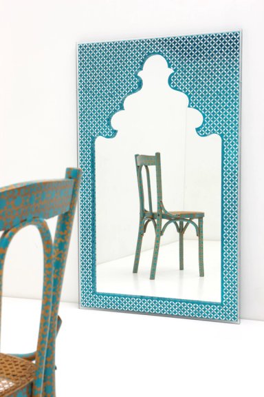 Turquoise Arabian Night Mirror