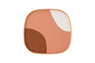 Cream/Salmon/Brown Square Vide Poche