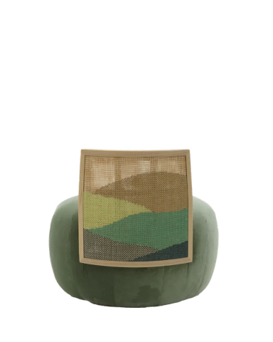 Cane Embroidery Pebble Seat