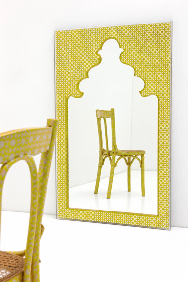 Yellow Arabian Night Mirror