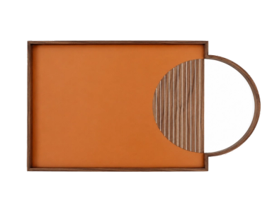 Caramel Geometrik Circle Tray