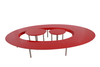 Red Coffee Bean Low Table