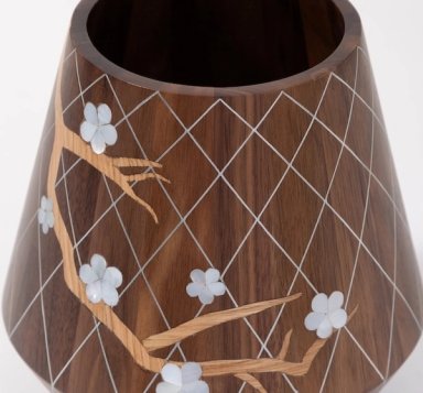 Ochaya Walnut Angular Vase