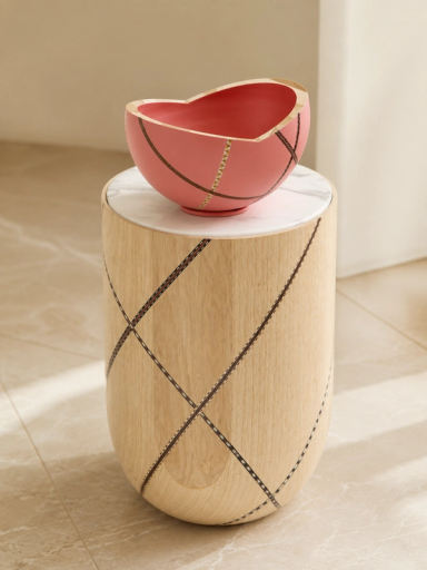 Pink MarquetryMania Bowl