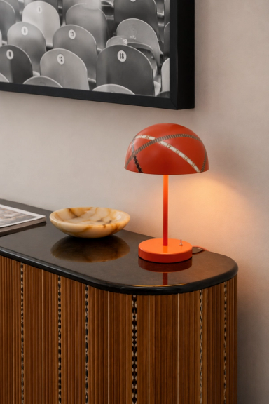Red MarquetryMania Table Lamp