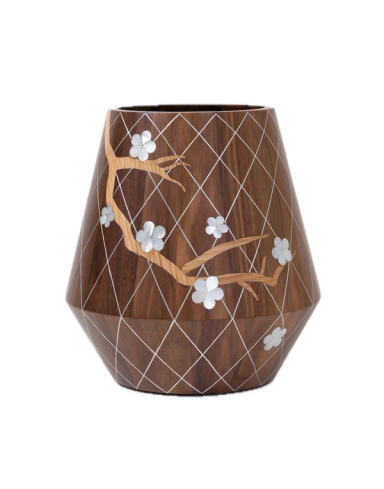 Ochaya Walnut Angular Vase