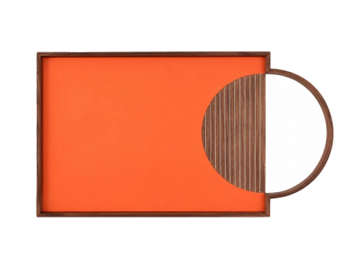 Pink Geometrik Circle Tray