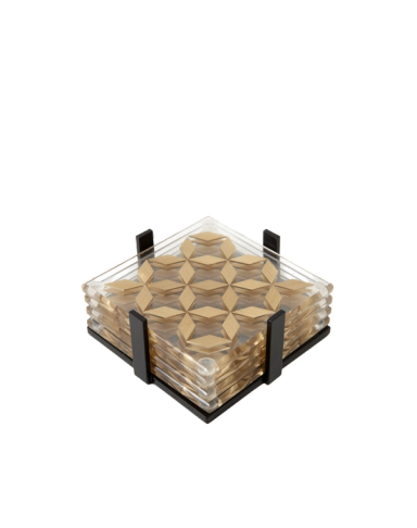 Clear Coasters Brass