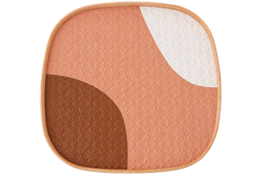 Cream/Salmon/Brown Square Vide Poche