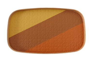 Brown/Orange/Yellow Rectangle Vide Poche