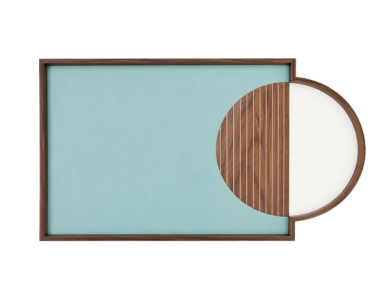 Blue Geometrik Circle Tray