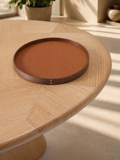 Brown Round Vide Poche