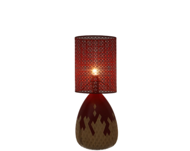 Red Palma Table Lamp