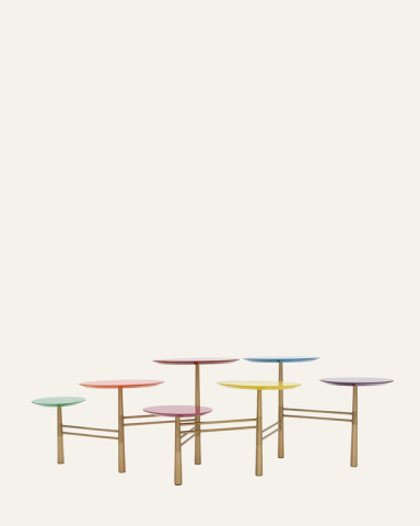 Smarties Pebble Low Table Brass