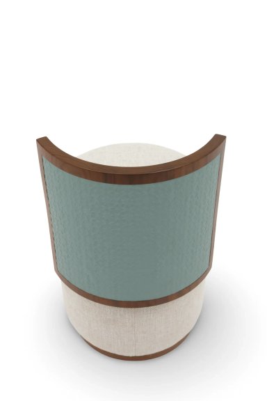 Embossed Leather Stool