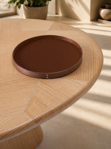 Dark Brown Round Vide Poche