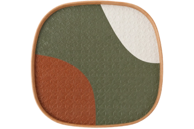 Cream/Green/Brown Square Vide Poche