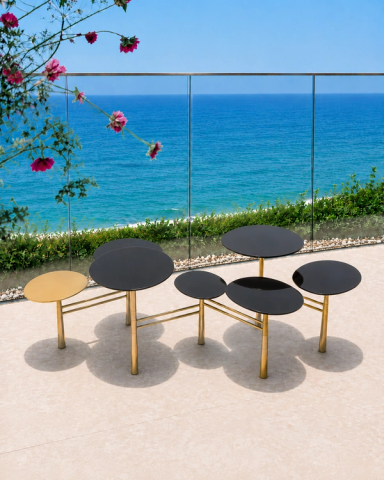Lacquer Pebble Low Table