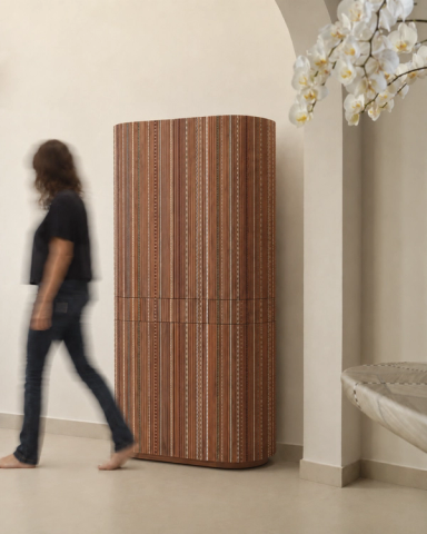 Funquetry Pleated Bar Cabinet