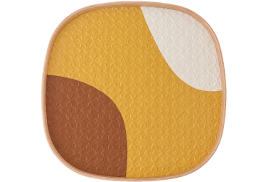 Cream/Yellow/Brown Square Vide Poche