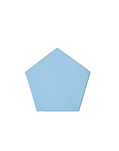 Blue Pentagon Refraction Mirror