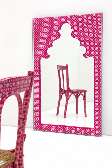 Fushia Arabian Night Mirror