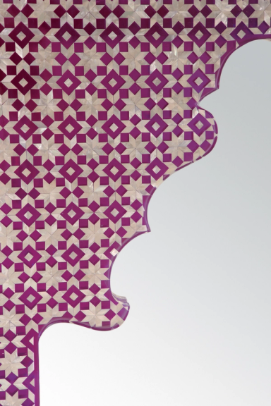 Fushia Arabian Night Mirror