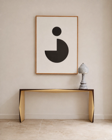 Gold Leaf Origami Console