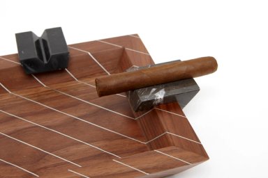 Brown Square Cigar Ashtray