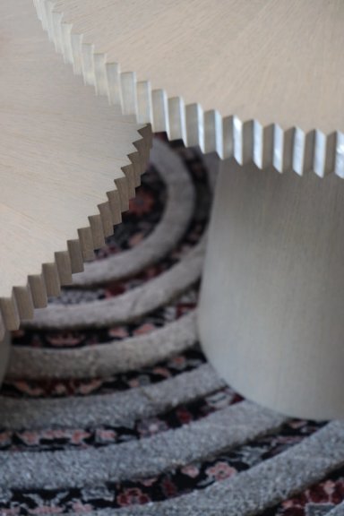 Grey ZigZag Low Table