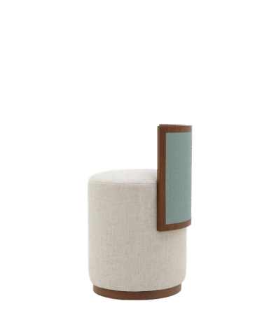 Embossed Leather Stool