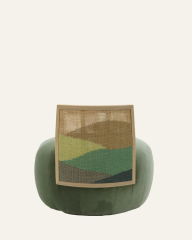 Cane Embroidery Pebble Seat