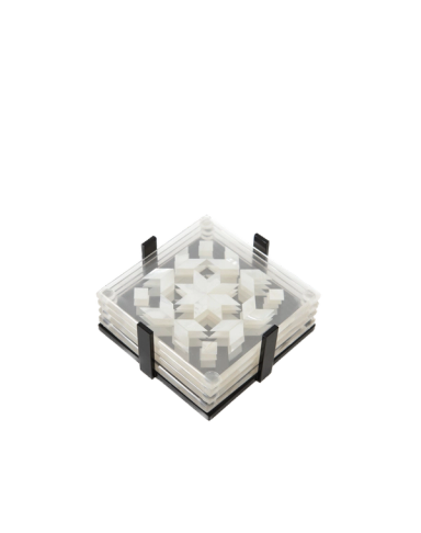 Clear Coasters Mother Of Pearl