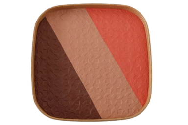 Pink/Salmon/Dark Brown Square Vide Poche