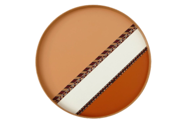 Salmon/Brown Crafted Laminate Tray