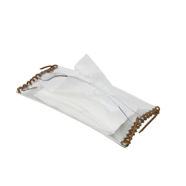 Brown Stitched Tissue Holder