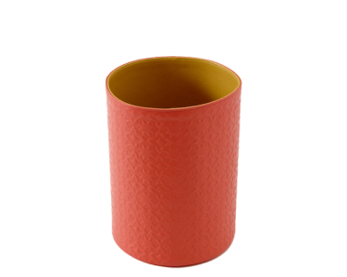 Pink & Yellow Leather Bin