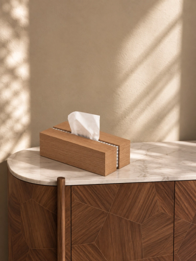 White Funquetry Tissue Holder