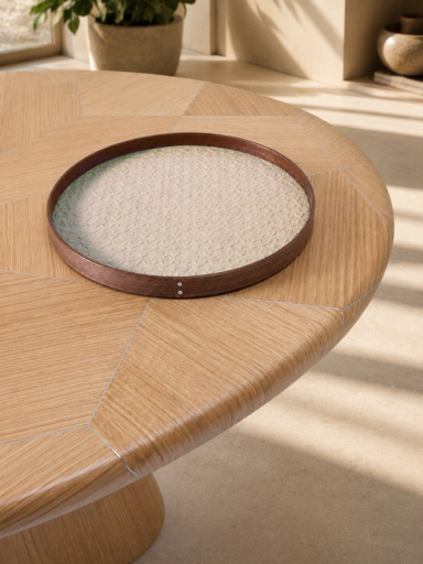 Cream Round Vide Poche