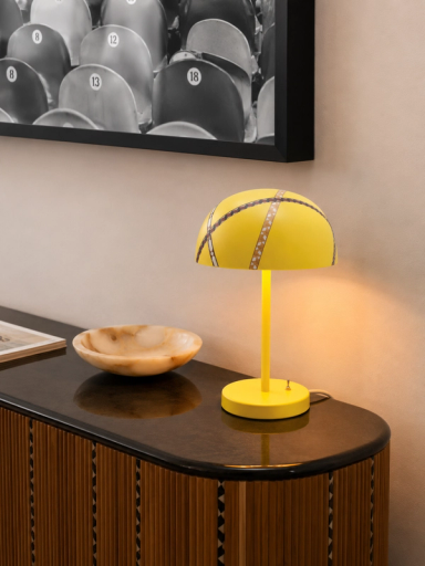 Yellow MarquetryMania Table Lamp
