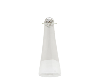 Clear Dervish Carafe with Mother Of Pearl Top