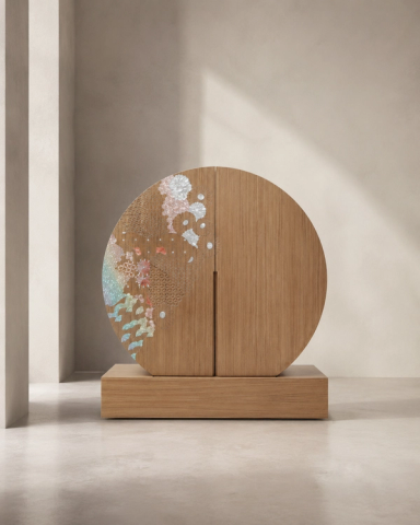 Land of the Rising Sun Bar Cabinet