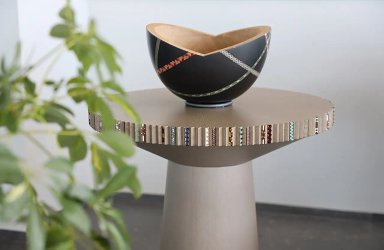 Dark Grey MarquetryMania Bowl