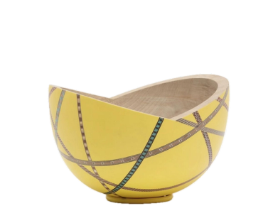 Yellow MarquetryMania Bowl