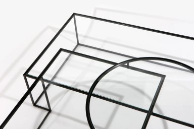Clear Geometrik Low Table