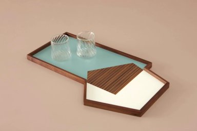 Green Geometrik Pentagon Tray