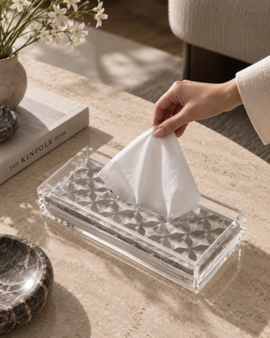 Clear Tissue Holder Metal