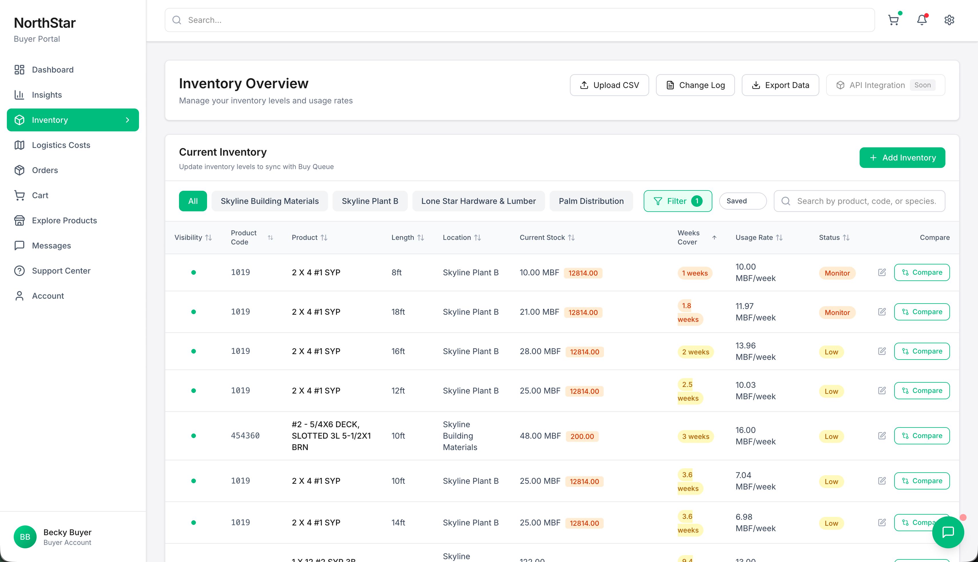 Live seller pricing inside the GoFari platform