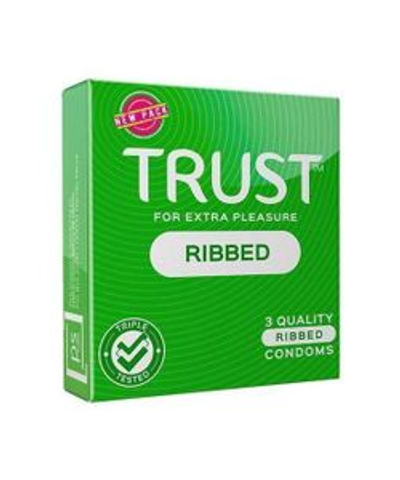Trust Ribbed Condoms 24 Pack