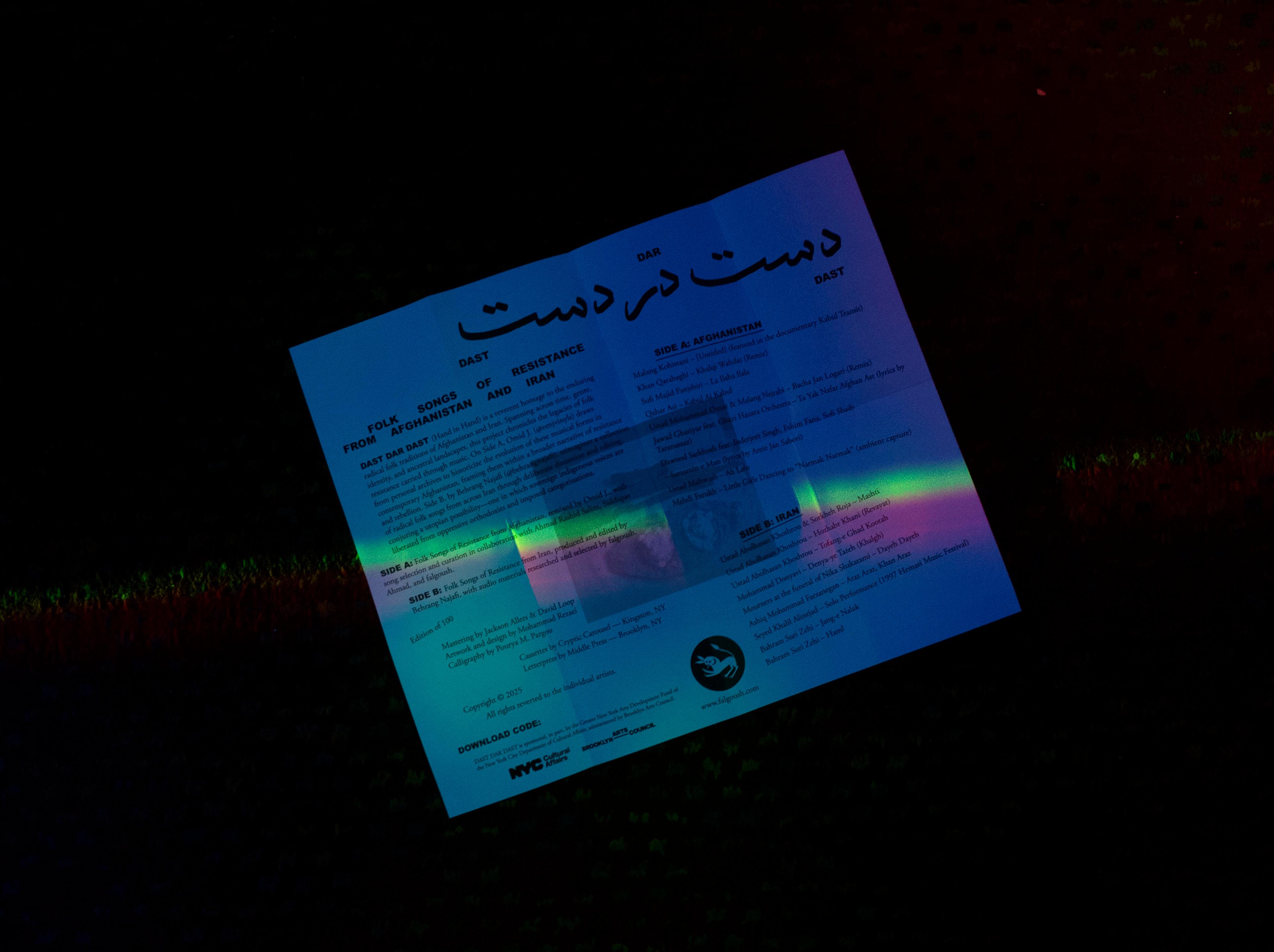 Dast Dar Dast: Folk Songs of Resistance from Afghanistan and Iran